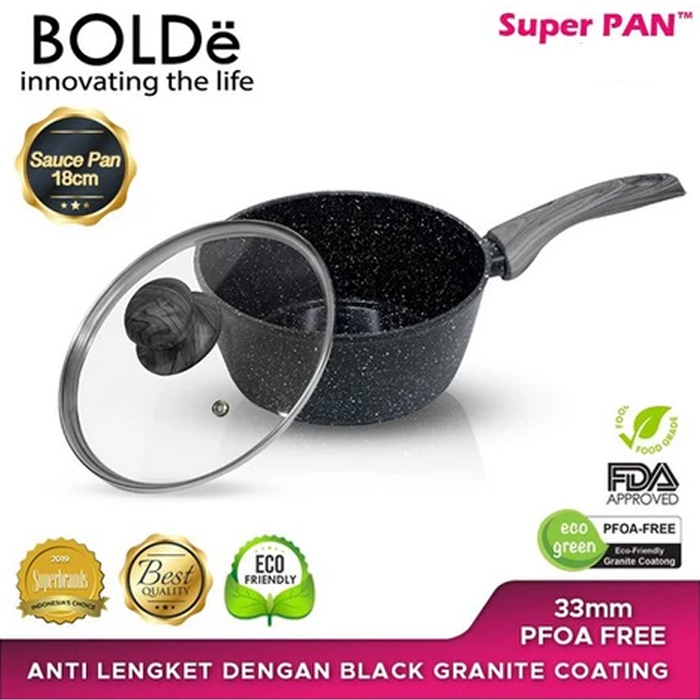 Bolde Pan Super Pan Sauce Pan 18CM - Black Dark 